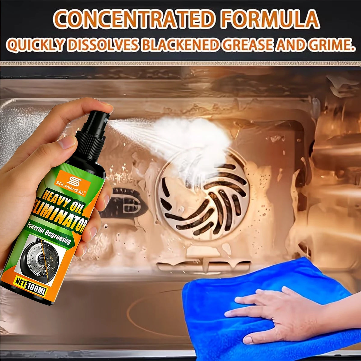 Heavy Oil Eliminator Powerful Degreaser Spray Fast Acting