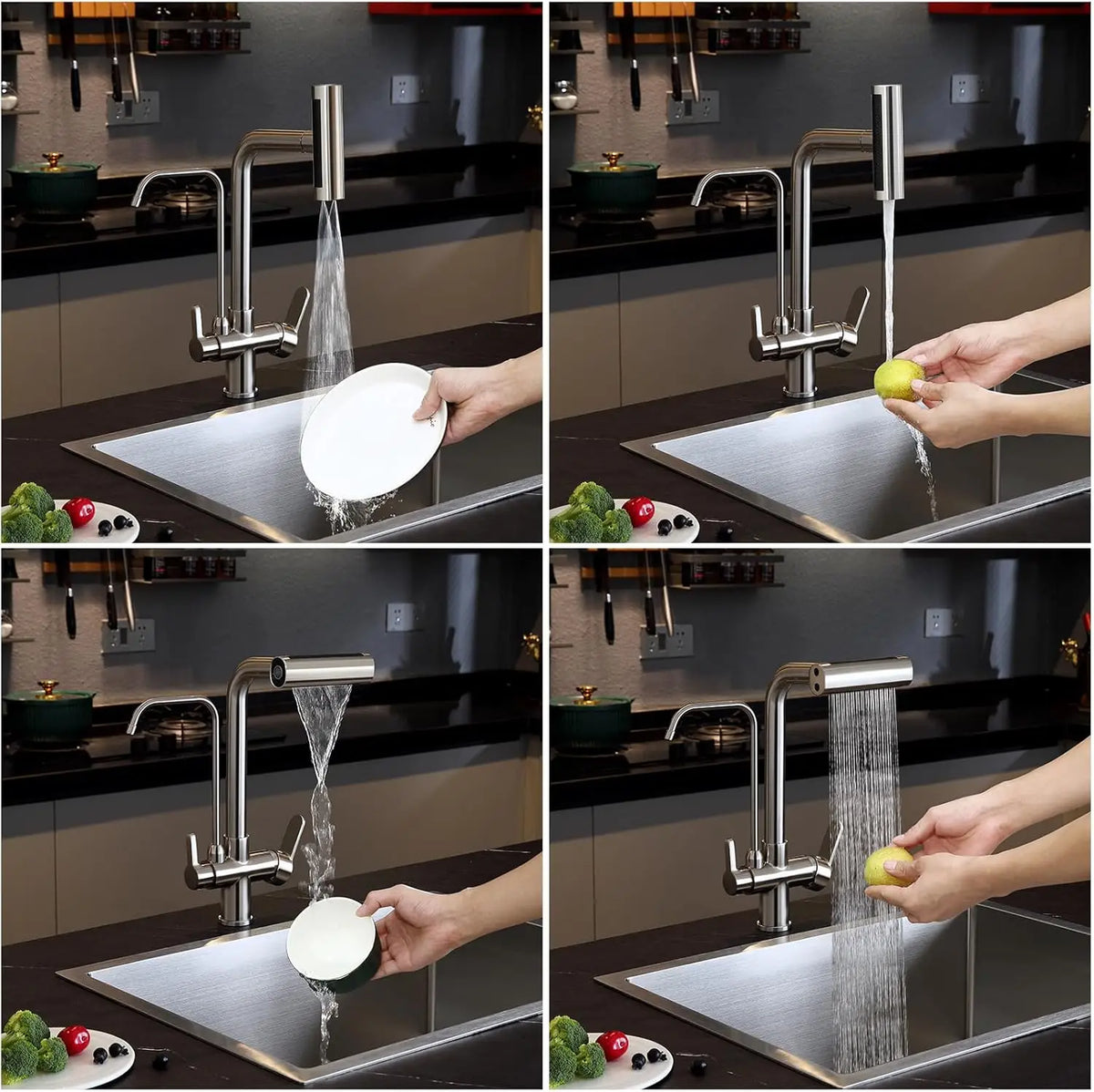 Waterfall Touch On Filter Faucets Brass Cold Pull