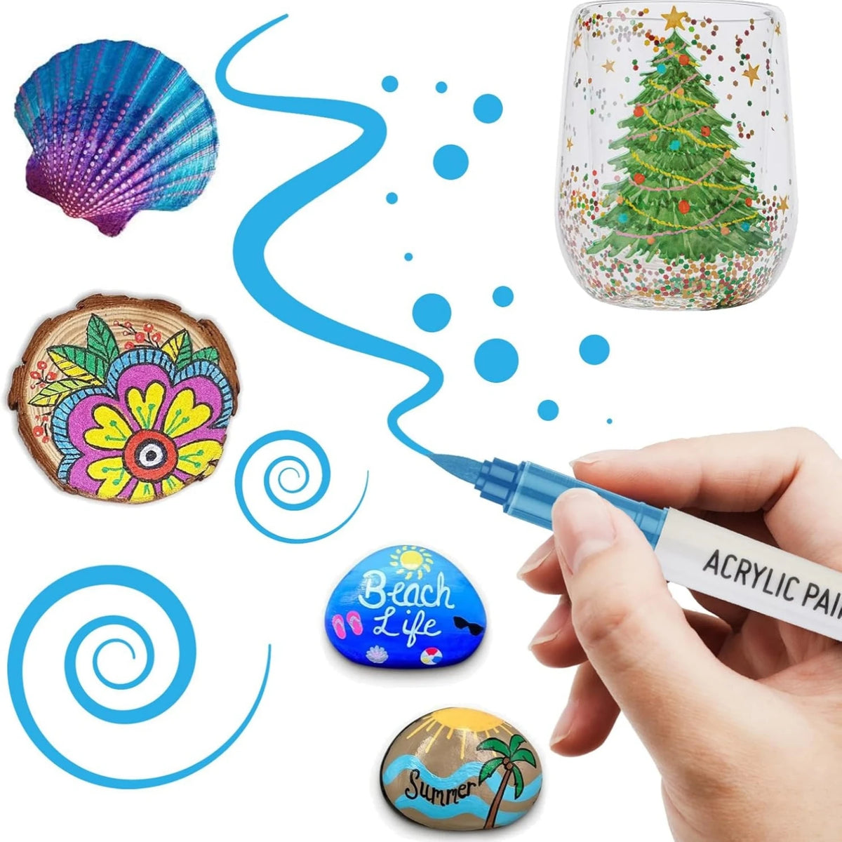 Automatic Ink Control Acrylic Paint Markers Handbags Styles