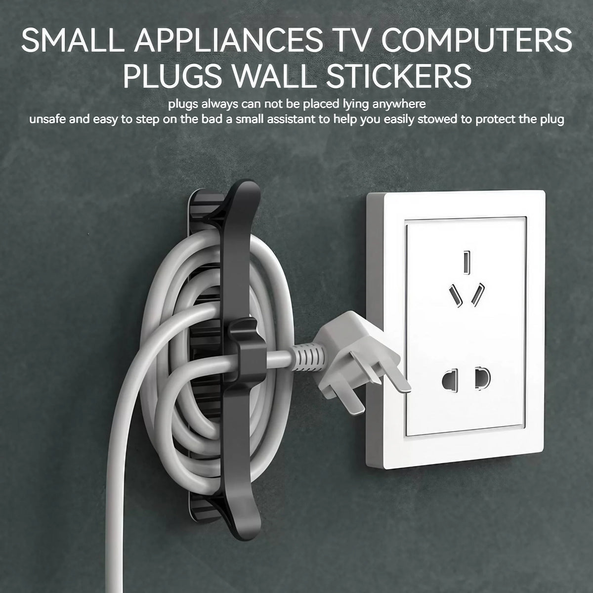 Cable Organizer Wire Management System Countertop Plug Storage