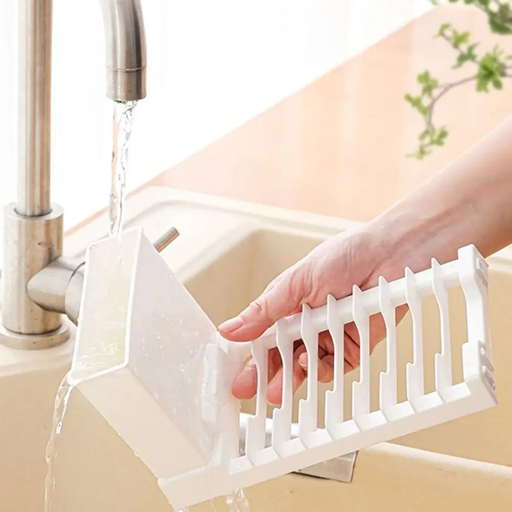 Plastic Foldable Dish Drying Rack In Space-Saving Utensils
