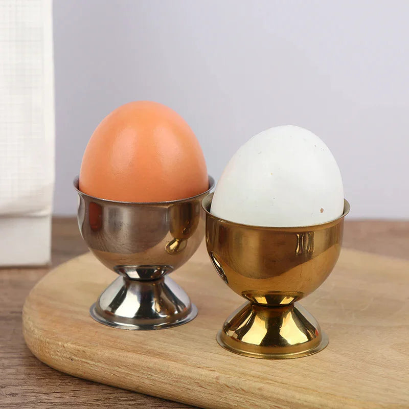 4pcs Egg Cups Handy Stainless Steel Boiled Egg