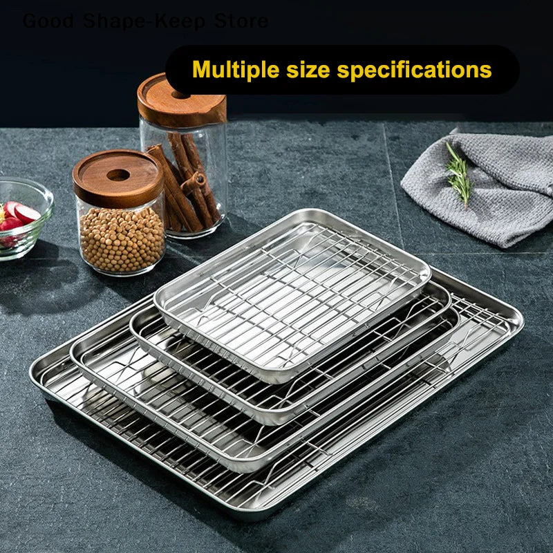 Stainless Steel Baking Tray Removable Cooling Rack Oven