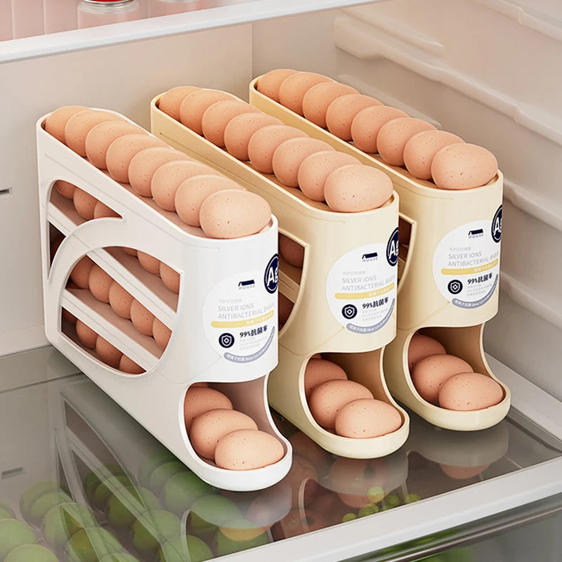 Layers Automatic Rolling Egg Holder Rack Fridge Egg