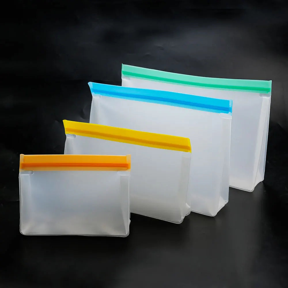 Silicone World Reusable Peva Food Bag Freezer Stand