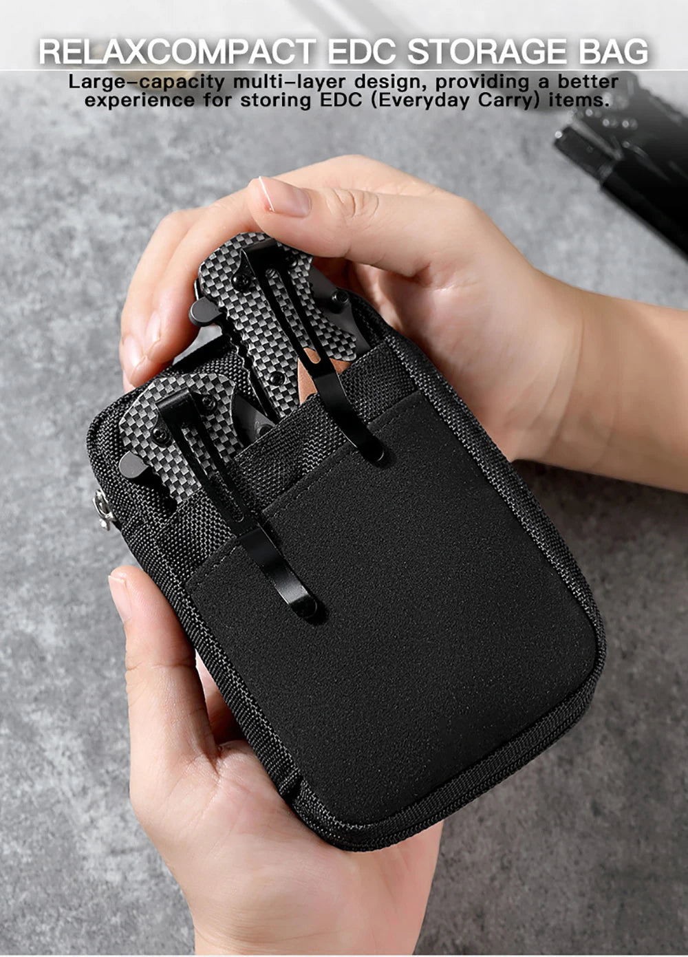 Outdoor Edc Organizer Pouch Pocket Bag Men Utility