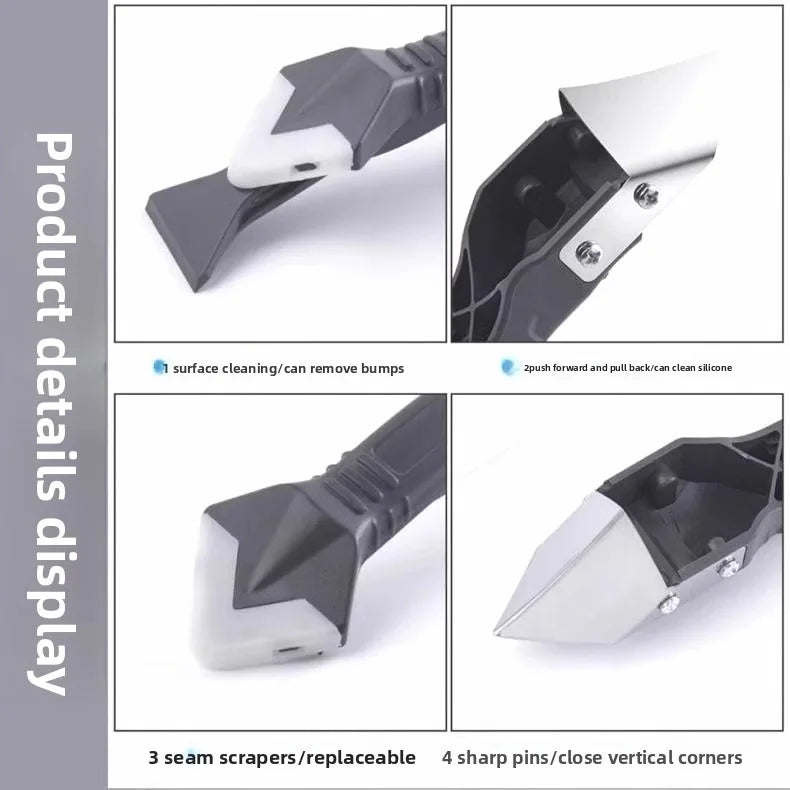 Silicone Scraper Squeegee Glue Remover Knife Caulking Angle