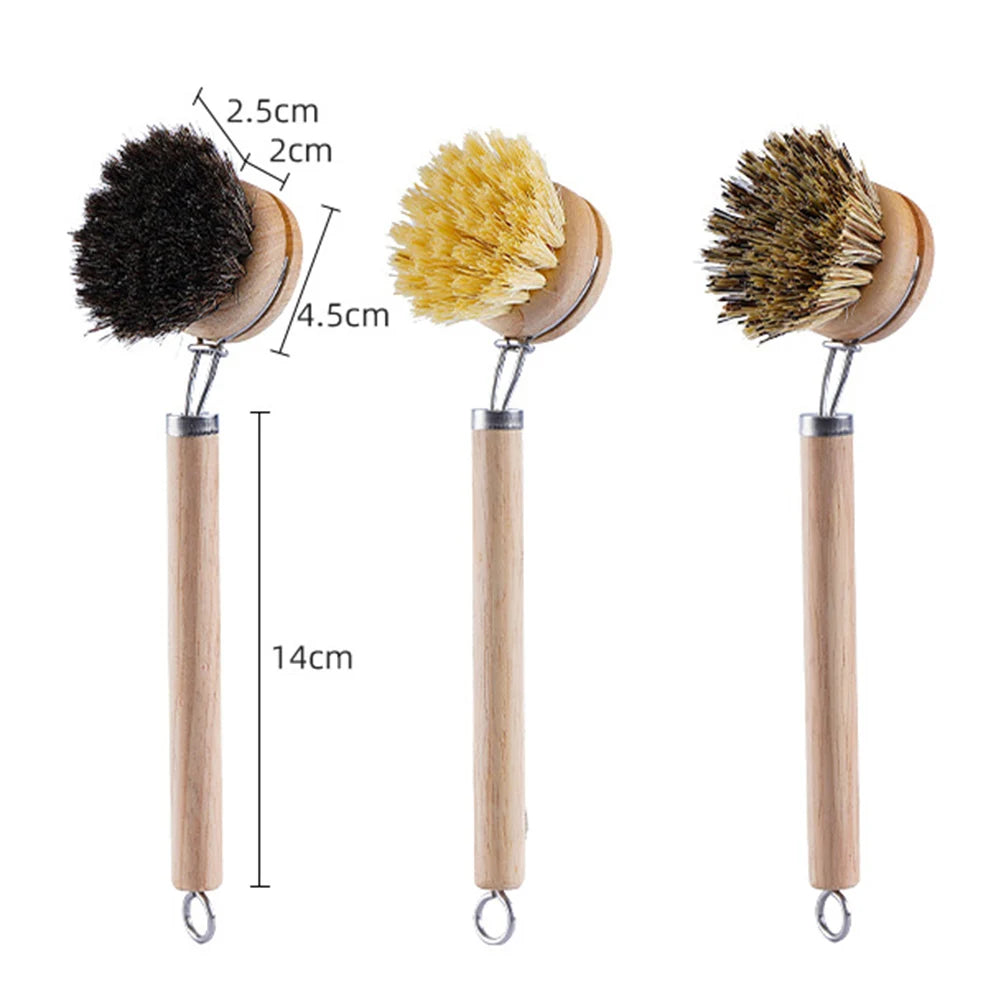All-Purpose Dish Scrub Cleaning Brush Heads Sisal Horse