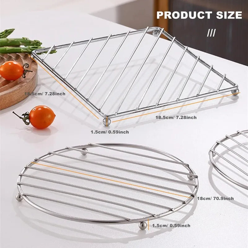 1pc Stainless Steel Trivet Pot Steamer Rack Pot