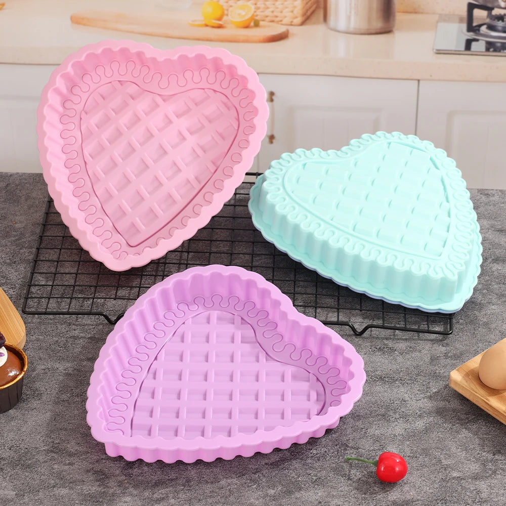 Heart Shaped Cake Pan Silicone Cake Mold Baking