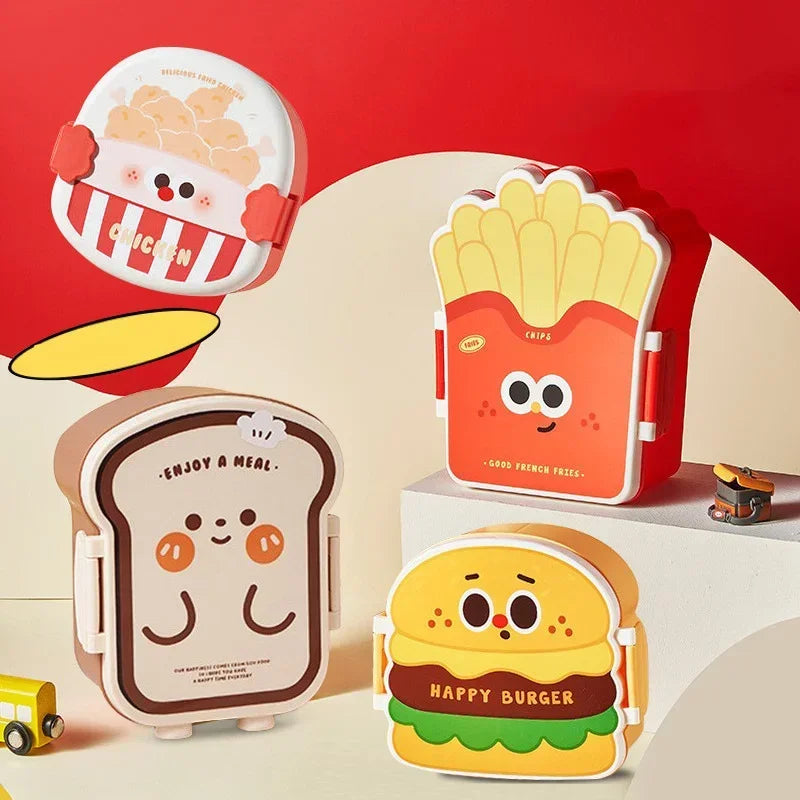 Kid Lunch Boxes Hamburger Bento Box Children Creative