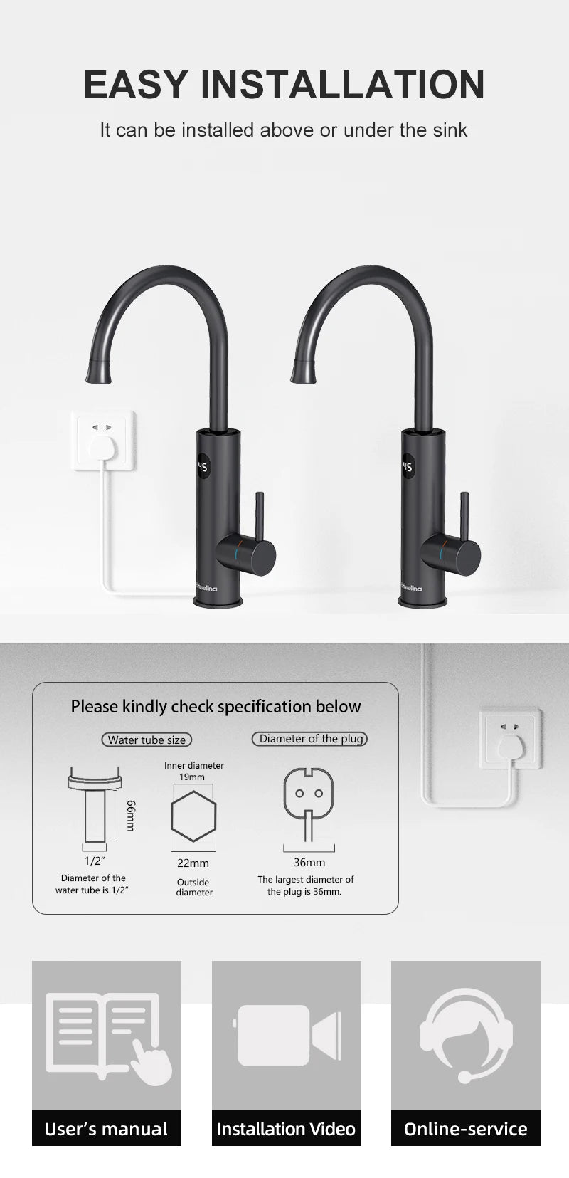 Briwellna Electric Water Heater 220v In Faucet Tankless