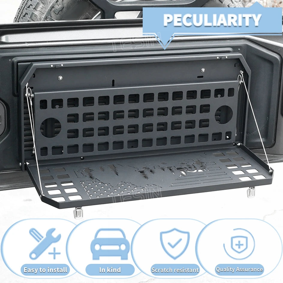 Tesin Car Rear Door Foldable Shelf Tailgate Table