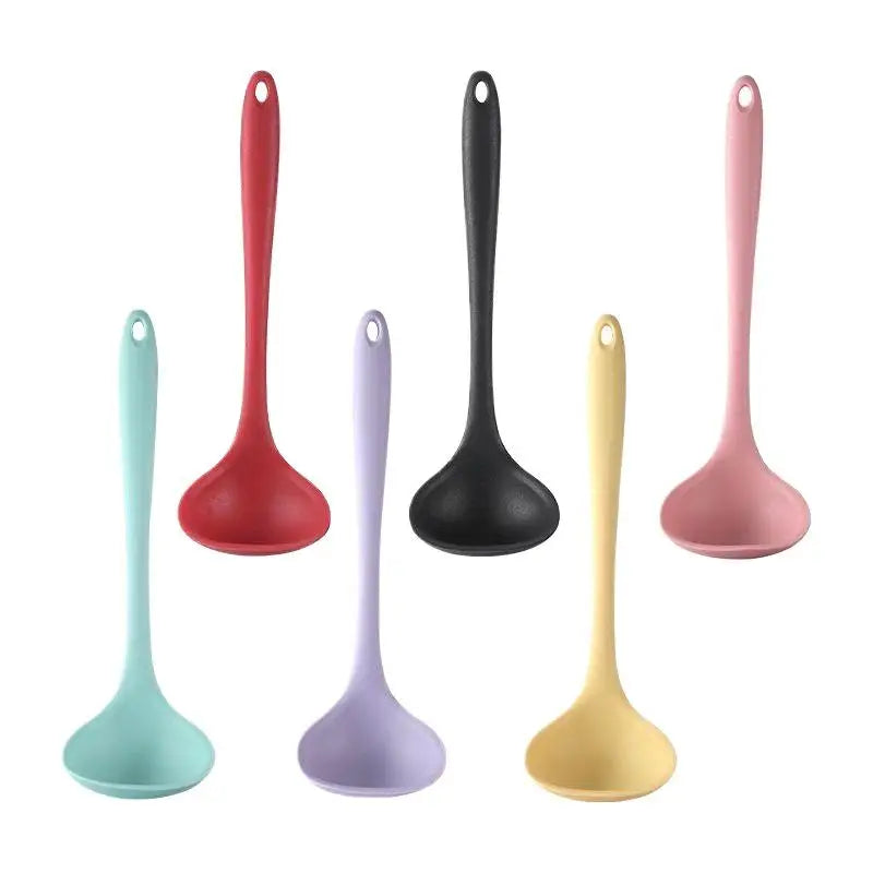Long Handle Silicone Soup Spoon Large Ramen Noodles