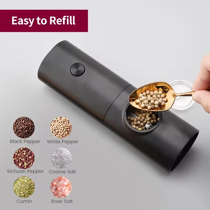 1/2 Electric Automatic Salt Pepper Grinder Led Light