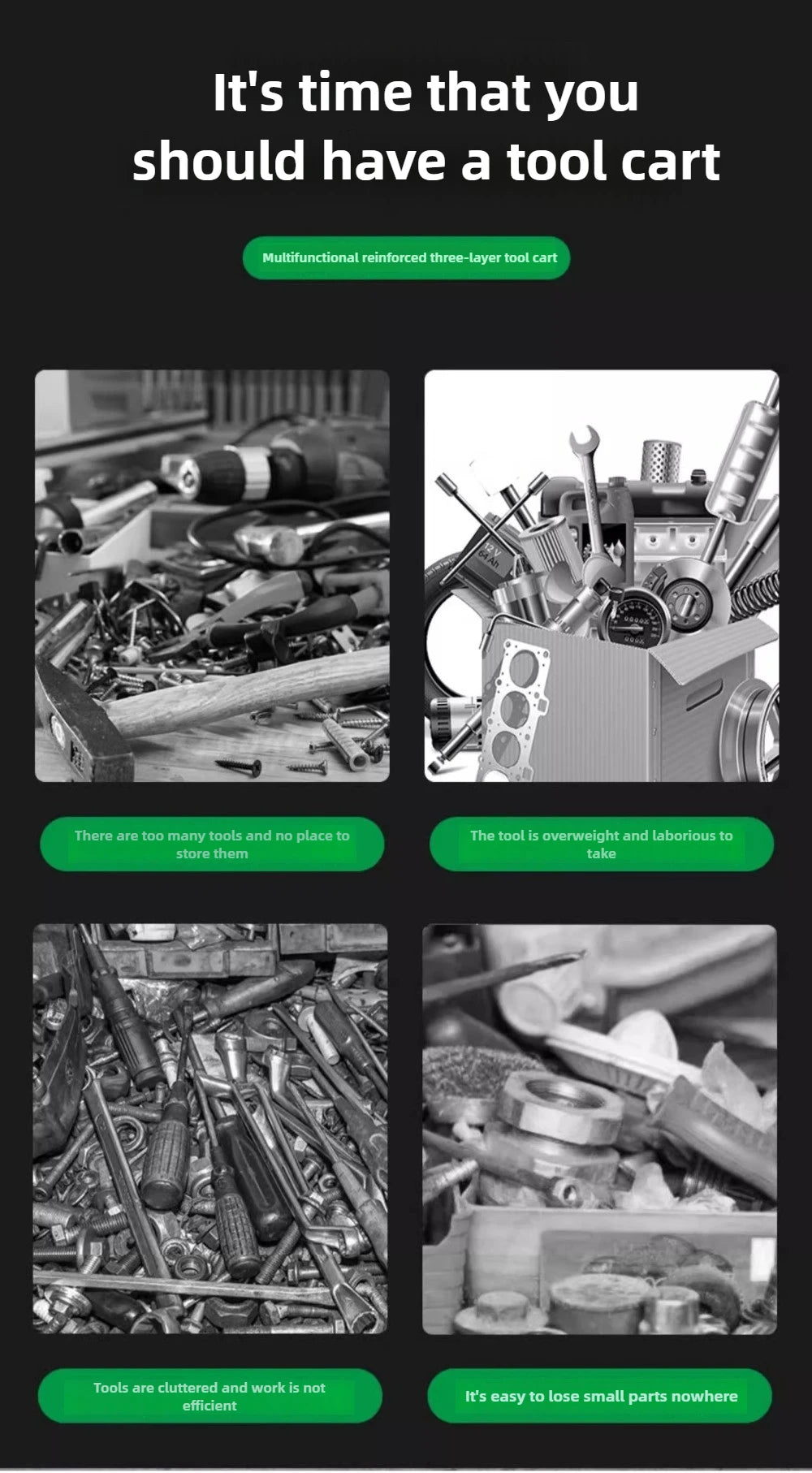 Baolian Mechanical Workshop Toolscart Trolley Brake Wheels