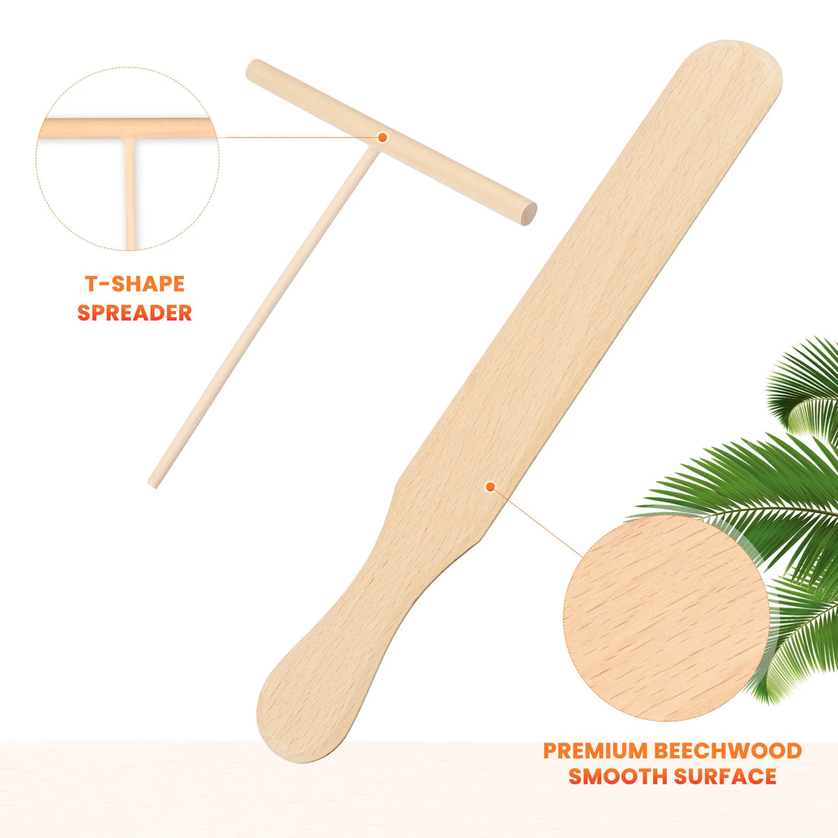 Crepe Maker Spreader Spatula Kit Pan Cooking Tortilla