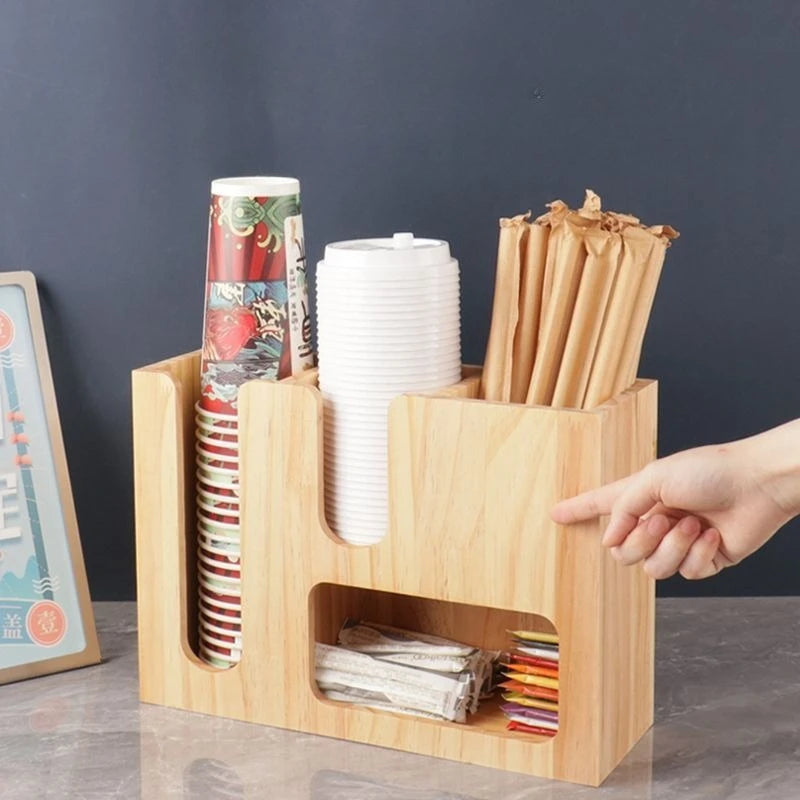 Creative Coffee Shop Bar Paper Cup Straw Storage