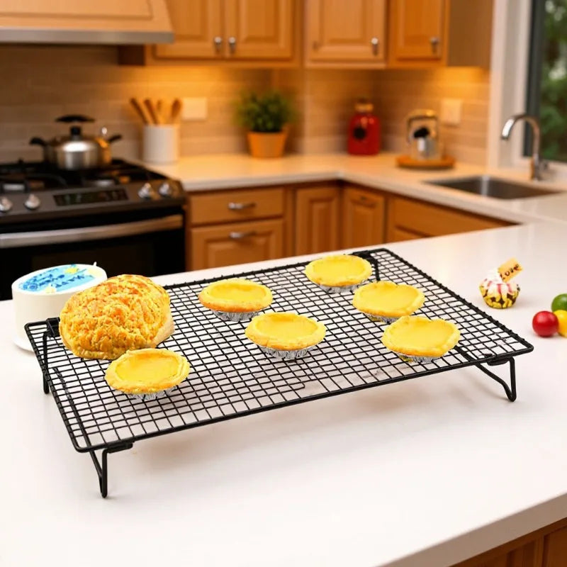Baking Cake Folding Cooling Rack Rectangular Grid Small