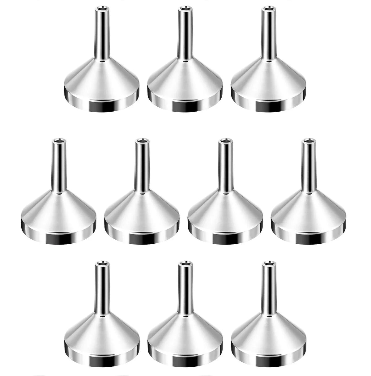10pcs Metal Mini Funnel Oil Liquid Funnel Detachable