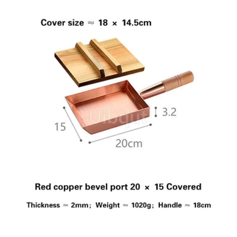 Brass Baking Tray Copper Frying Pan Square Pan