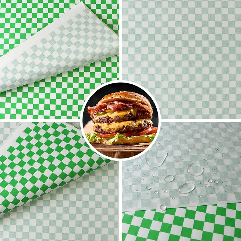 25/50pcs Oilpaper Wrapping Paper Bread Sandwich Burger Fries