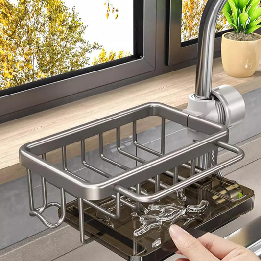 Faucet Organizer Sponge Holder Sink Adjustable Sink Organizer