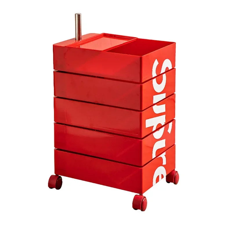 360 Rotating Removable Bedside Table File Cabinet Storage