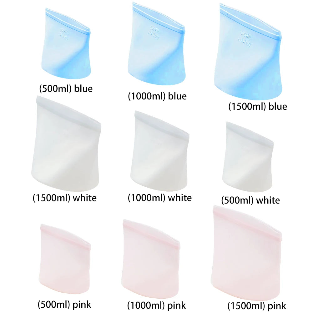 Silicone Food Storage Bags Leakproof Containers Reusable