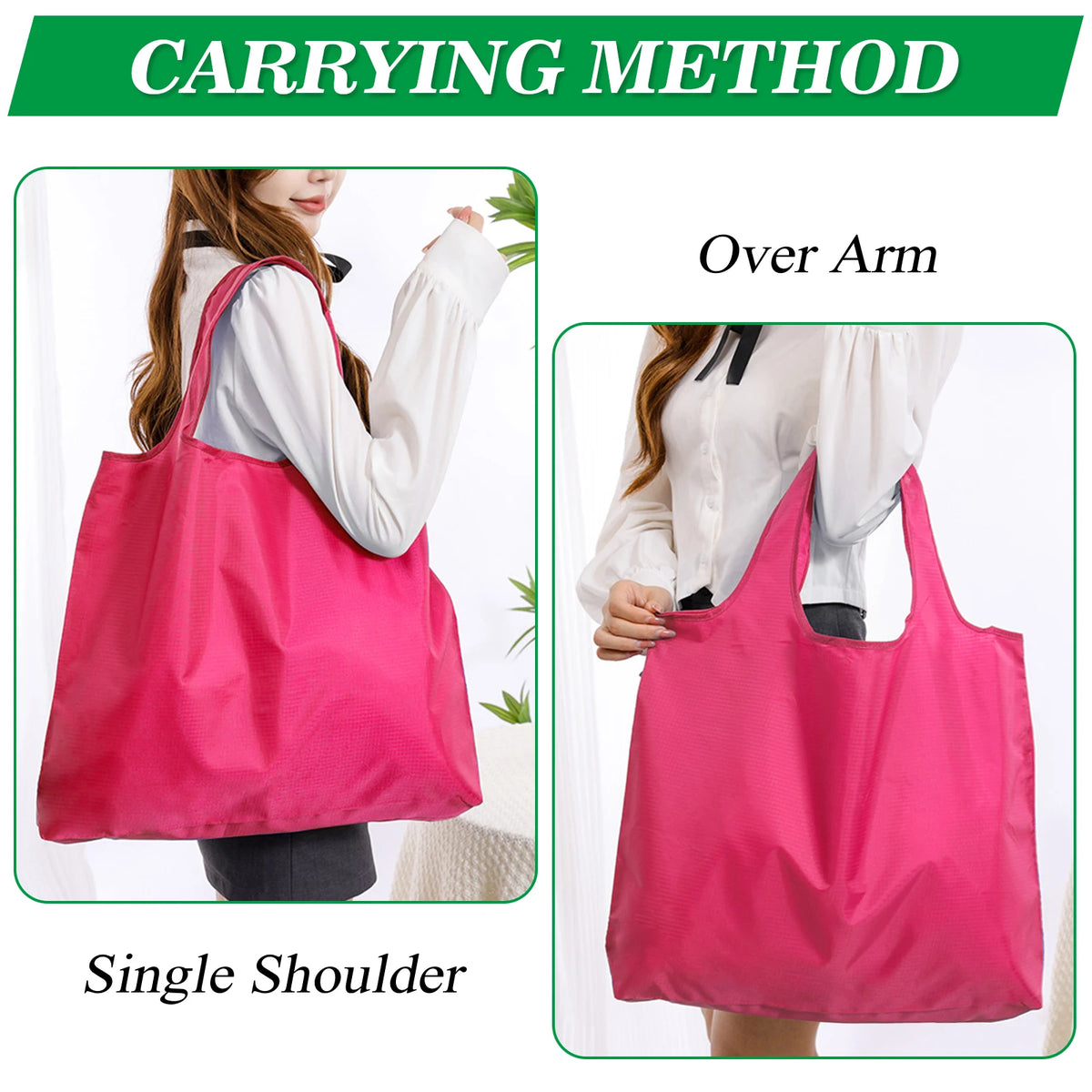 Reusable Grocery Bags Foldable Shopping Bags Machine Washable