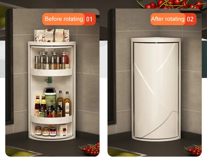 Rotatable Layered Adjustable Shelf Bottle Holder Condiment