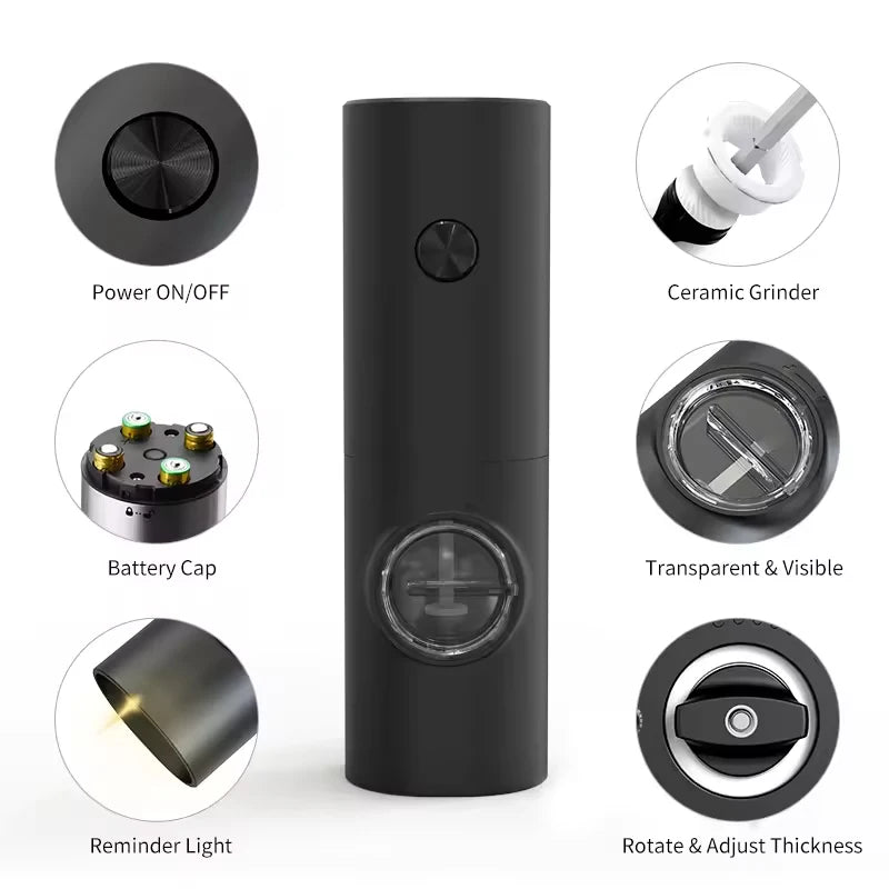1/2 Electric Automatic Salt Pepper Grinder Led Light