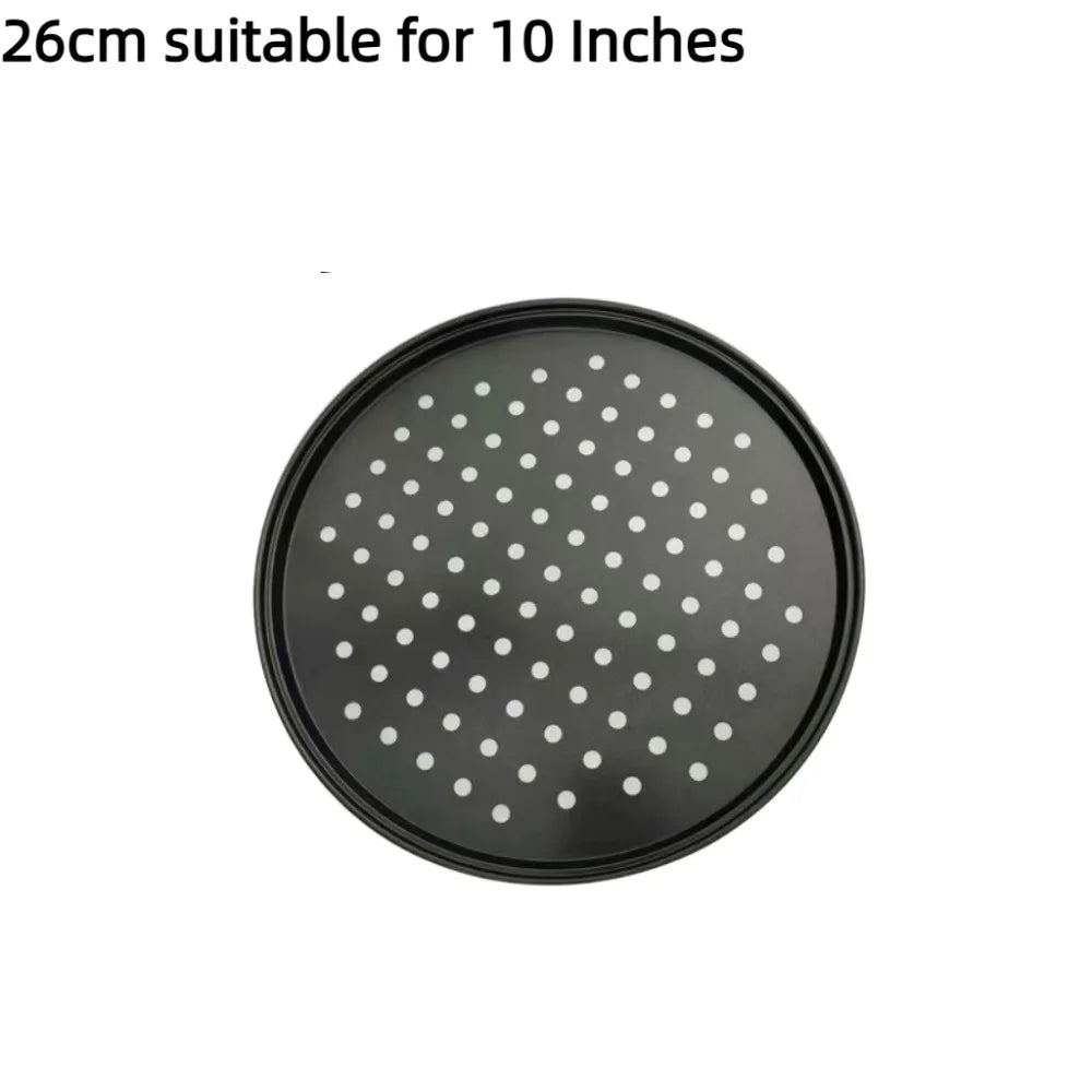 Carbon Steel Perforated Pizza Pan 9/10/11/12/14 Inch Mupti