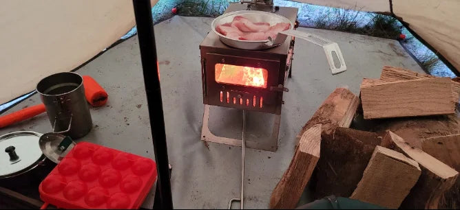 Titanium Stove Camping Wood Stove Outdoor Tents Foldable