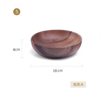 Wood Round Fruit Dish Dim Sum Fruit Salad