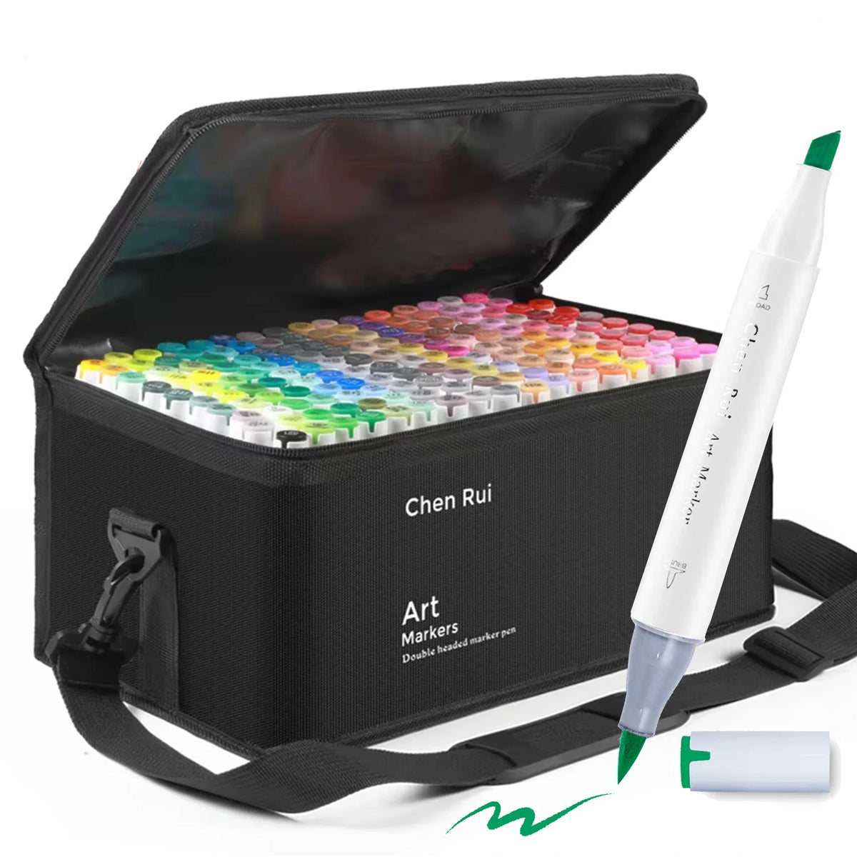 48-180 Colors Dual Tip Brush & Chisel Permanent