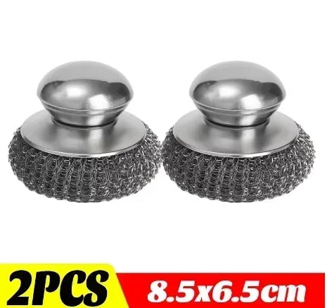 Stainless Steel Pot Brush Handle Robust Metal Ball