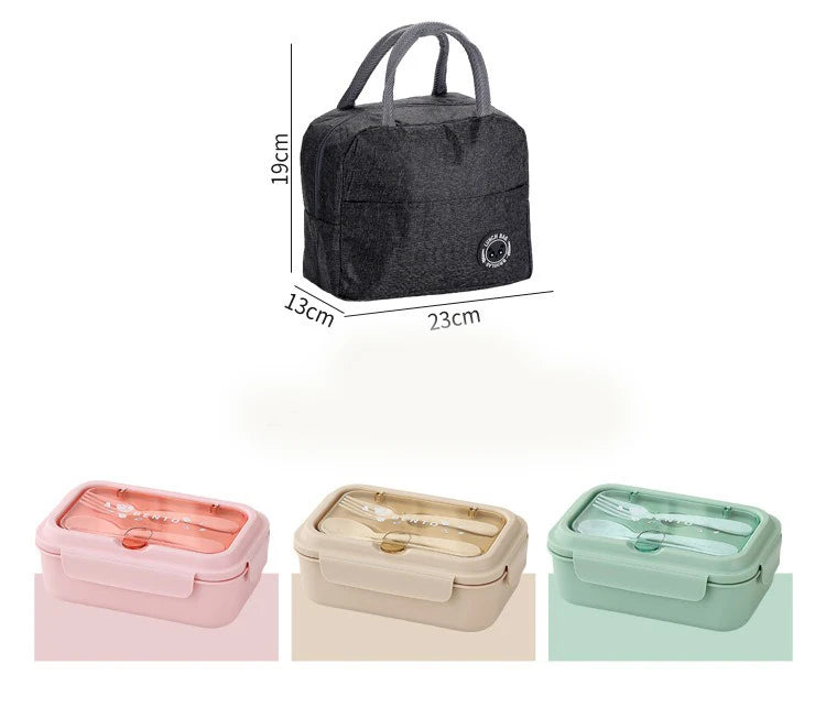 Lunch Box Children School Office Bento Box Compartment