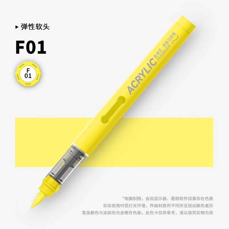 120/1 Colors Direct-Liquid Acrylic Brush Markers Pen Waterproof