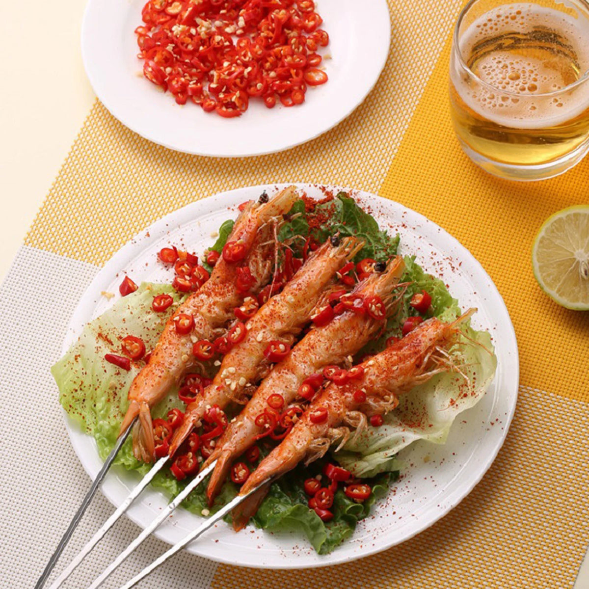 10/12pcs Stainless Steel Barbecue Skewer Reusable Bbq Kebab