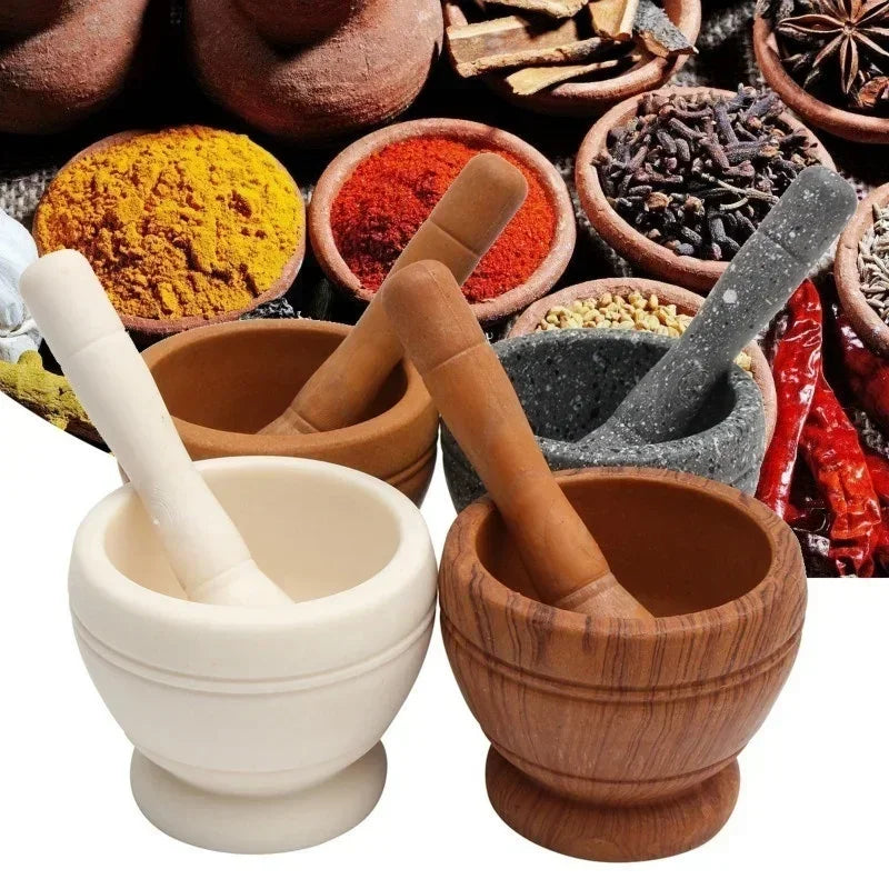 Small Cooking Resin Mortar Pestle Garlic Herb Spice