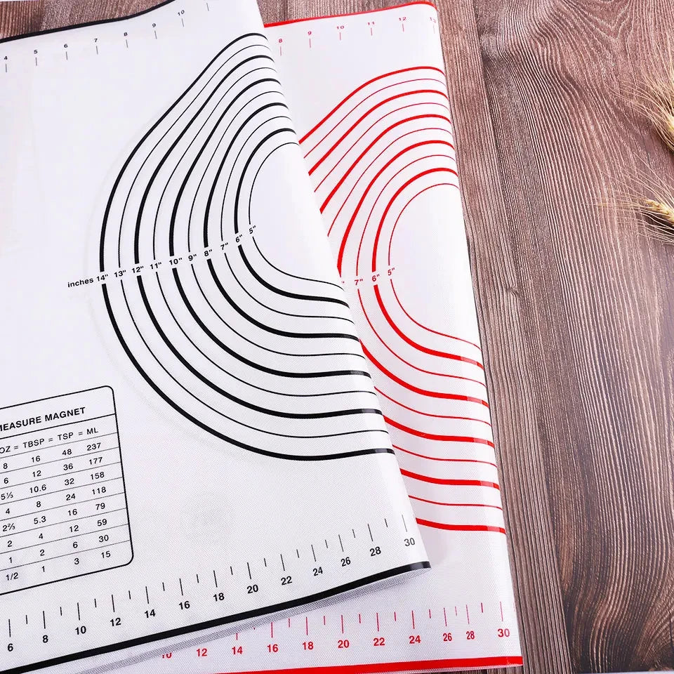 Black Red Kneading Dough Mat Silicone Baking Mat
