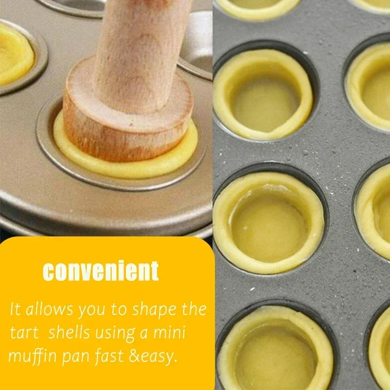 Wooden Egg Tart Double Sides Pastry Egg Tart