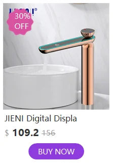 Jieni Rose Gold Faucet 360 Swivel 3-Way Brass