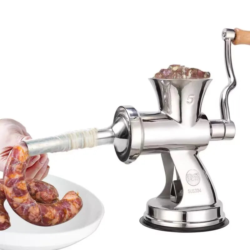Meat Grinder Hand Crank Meat Mincer Stainless Steel