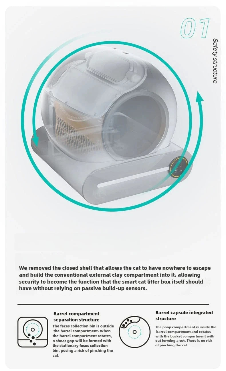 Smart Cat Litter Box Pets Automatic Cleaning Electric