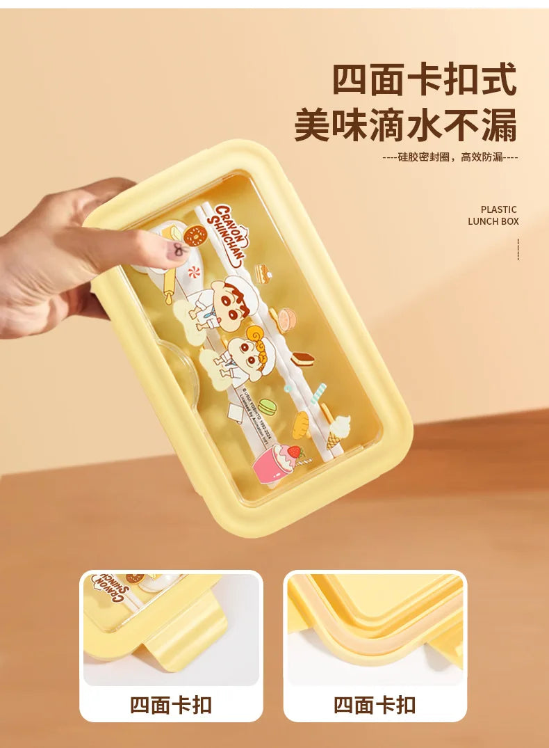 Crayon Shinchan Lunch Box Water Cup 2-Piece Food