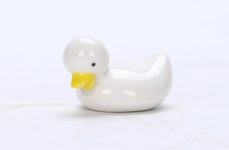 1-5pcs Funny Duck Ceramic Crafts Chopstick Shelf Resturant