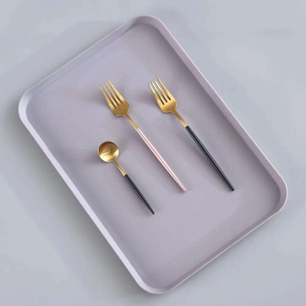 Nordic Rectangular Plastic Serving Tray Anti-Slip Pp Food