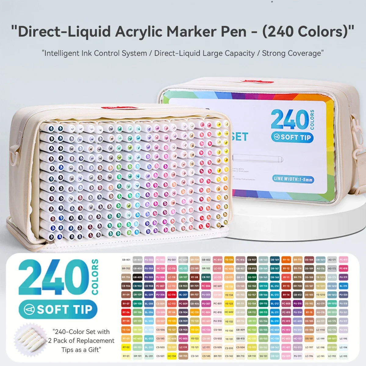 Languo 96-240 Colors Direct Liquid Colors Acrylic Paint